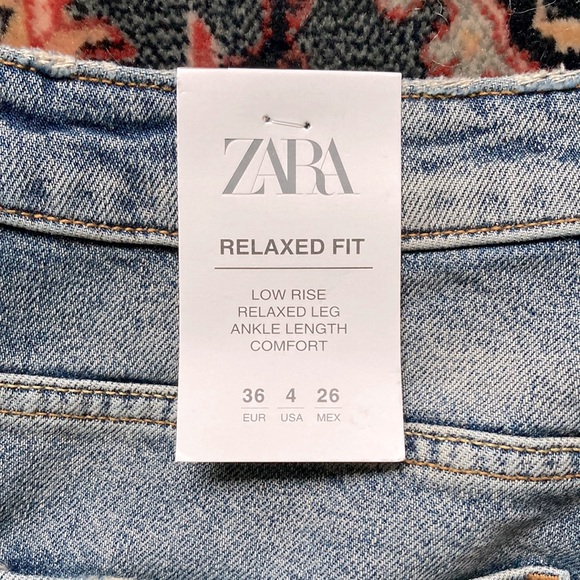 NWT Zara Relaxed Fit Jeans Size 4 - Picture 6 of 6